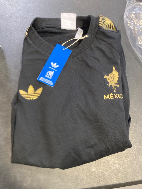 Photo 1 of adidas FMF Gold T-Shirt - Men's (JE5336, Black/Gold) Size Medium