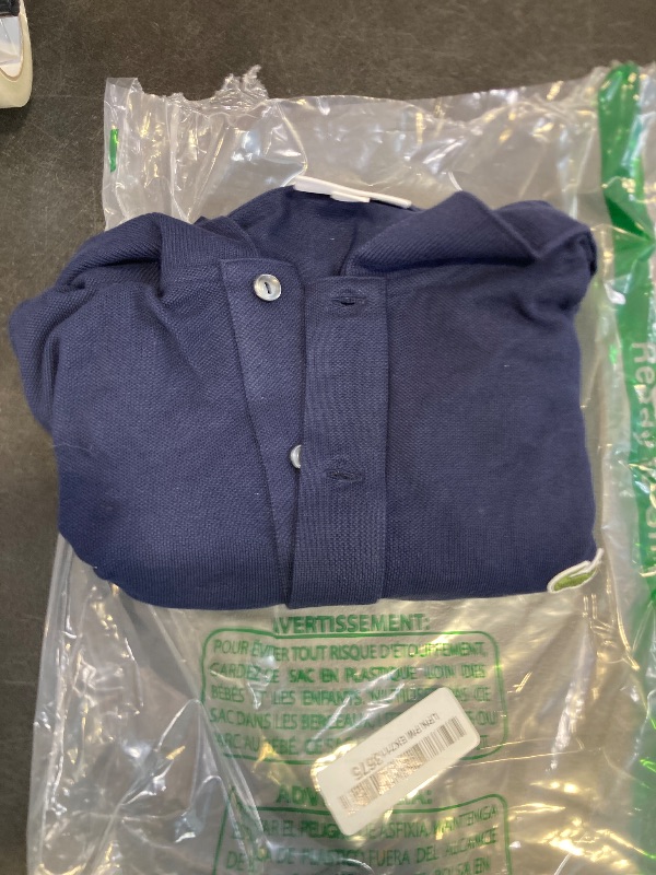 Photo 1 of Lacoste Men's Slim Fit L.12.12 Piqué Polo Shirt, Navy Blue, X-Large
