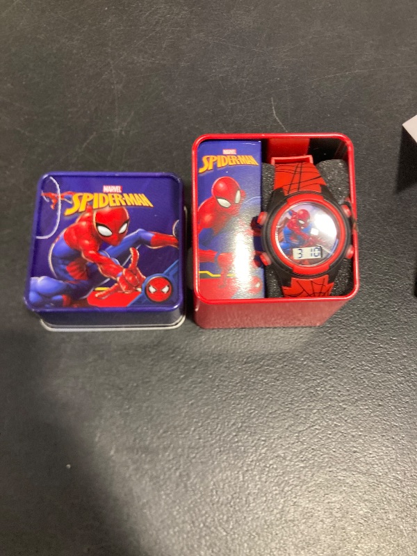 Photo 1 of Accutime Marvel Spider-Man Digital Watch for Kids – Durable Plastic Timepiece, LCD Display, Quartz Accuracy, Iconic Spiderman Imagery