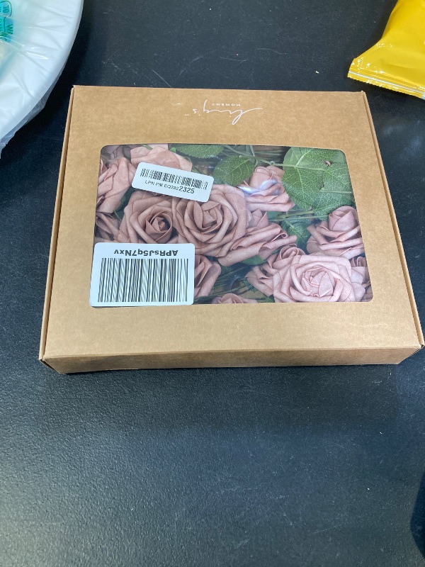 Photo 1 of Ling's Moment Artificial Flowers 50Pcs Dusty Rose Roses Decor w/Stems,3" Real Touch DIY Foam Floral for Wedding Bouquet/Centerpieces, Outdoors Party Backdrop, Room/Table, and Garden/Pot Decorations