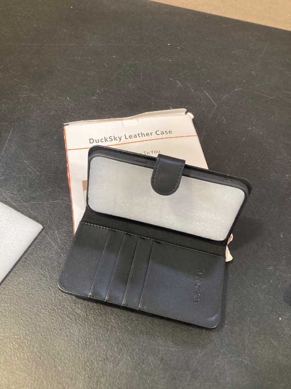 Photo 1 of DuckSky Compatible with Google Pixel 9A Genuine Leather Wallet case?RFID Blocking??4 Credit Card Holder??Real Leather? Flip Folio Book Phone case Cover Women Men for Pixel 9A case Black