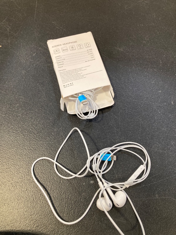 Photo 1 of 2 Pack Wired Headphones for iPhone Earbuds with Lightning Connector Earphones with Built-in Microphone & Volume Control Compatible with iPhone 7/8/X/11/12/13/14Pro