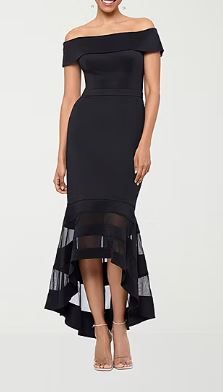 Photo 1 of SIZE 18-DJ Jaz Off The Shoulder Womens Short Sleeve Midi Evening Gown
