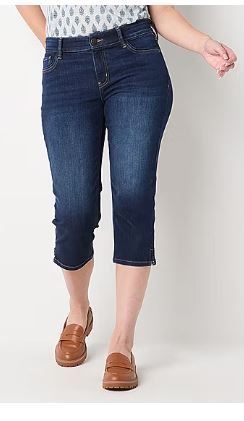 Photo 1 of SIZE 6 PETITE-Liz Claiborne Sara Womens Slim Mid Rise Capri Pant

