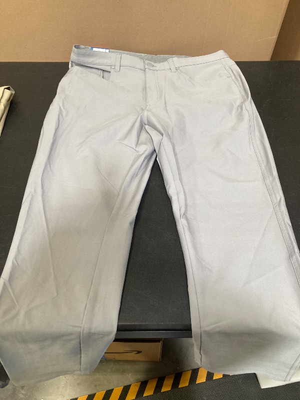 Photo 1 of Greg Norman Men's Luxury Microfiber Ultimate 5-Pocket Pants, Gray, Size 34x29
