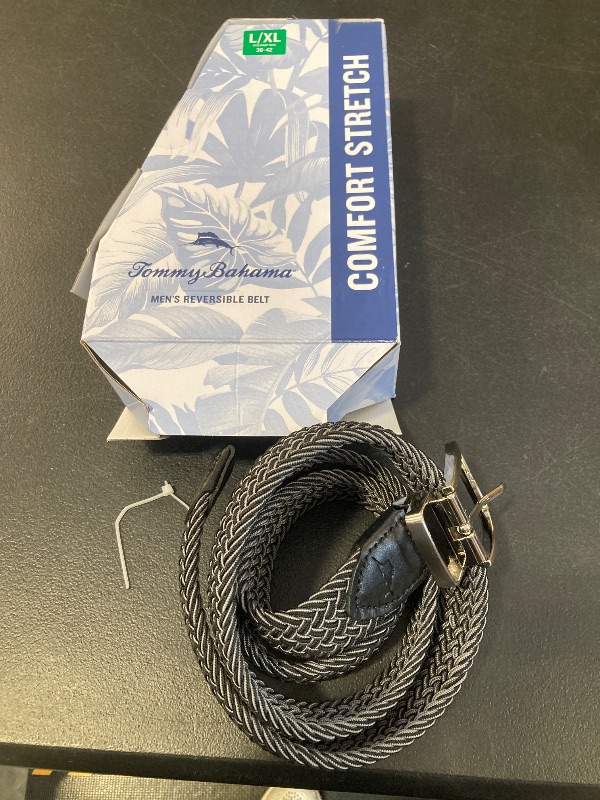 Photo 1 of L/XL-Tommy Bahama Men's Two-Tone Stretch Braided Web Belt