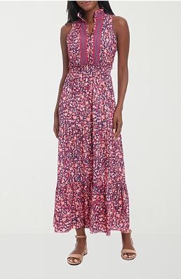 Photo 1 of SIZE 18-London Style Womens Sleeveless Floral Maxi Dress
