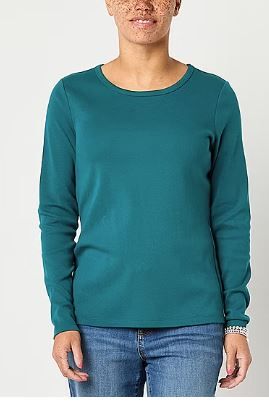 Photo 1 of PETITE XL- St. John's Bay Womens Crew Neck Long Sleeve T-Shirt

