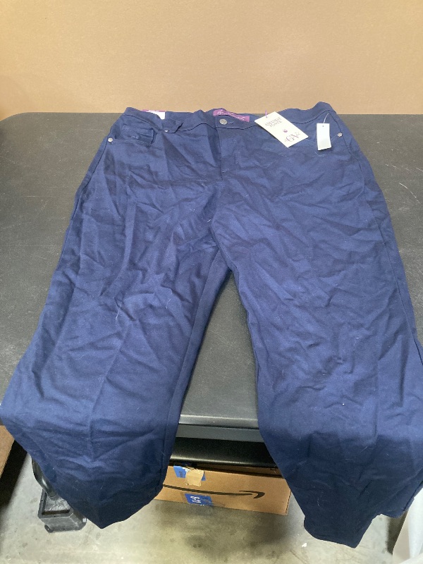 Photo 1 of SIZE 18W- Amanda Pointe Navy Blue Pull On Pants