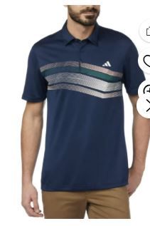 Photo 1 of MEDIUM-adidas Men's Core Chest Stripe Polo Shirt, Collegiate Navy
