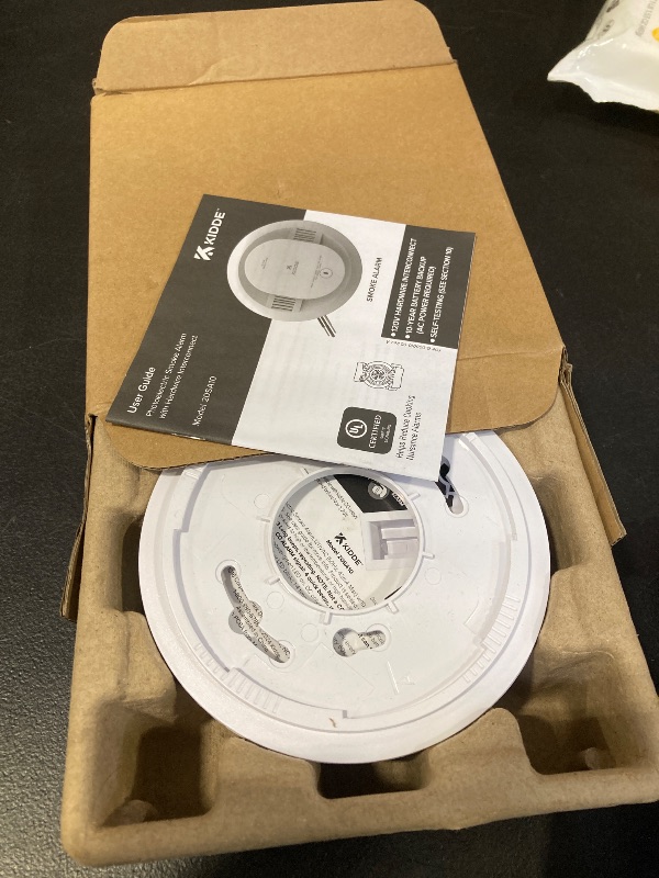 Photo 1 of Kidde Hardwired Smoke Detector, 10-Year Battery Backup, Interconnectable, LED Warning Light Indicators, 20SA10