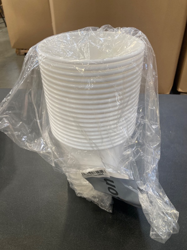 Photo 1 of Layhit 24 Packs Plastic Ice Buckets for Parties 3 Liters Wine Bucket Portable Ice Holder Disposable Wine Cooler for Party Wedding Party Beverage Champagne Soda and Beer (White)