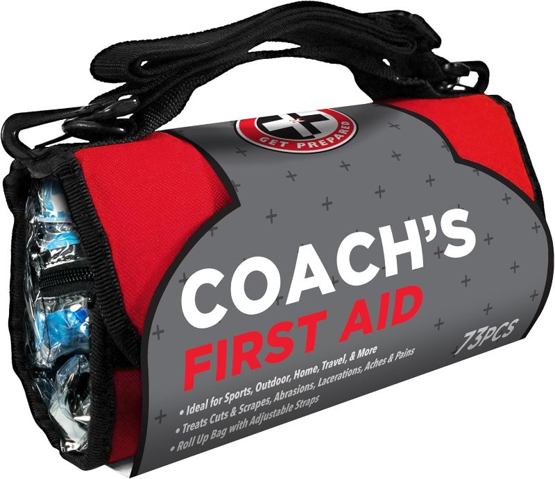 Photo 1 of Be Smart Get Prepared 73-Piece Coach’s and Team Sports First Aid Kit in Roll up Bag: Clean, Treat, Protect Cuts, Scrapes. Home, Office, Car, School, Travel, Hunting, Outdoor, Camping, FSA HSA
