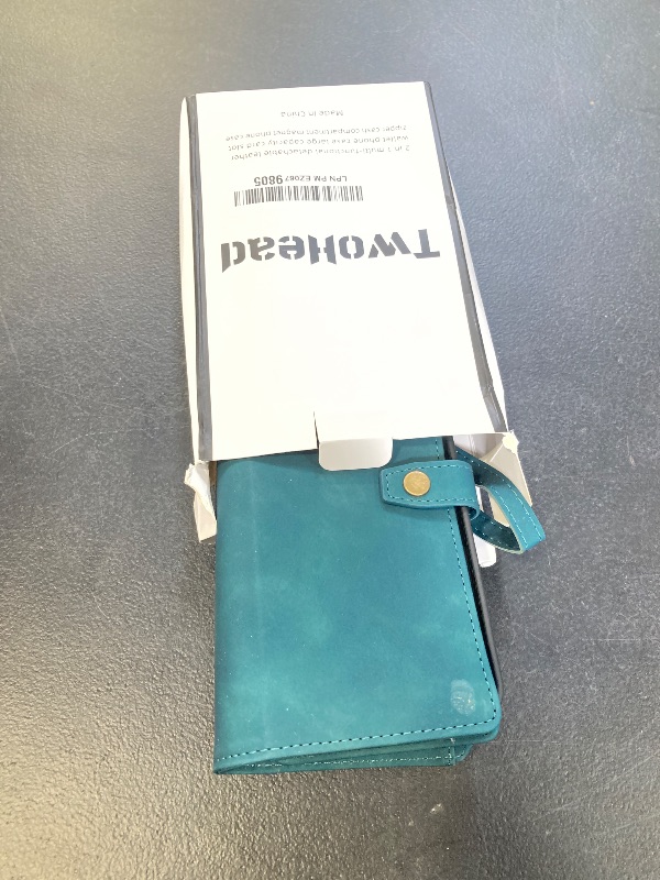 Photo 1 of TwoHead Wallet Case Compatible with iPhone 15 Pro Max,Detachable Magnetic Phone Case,All-Round Shockproof Protective Leather Phone Case with Card Holder,6.7 in,Green