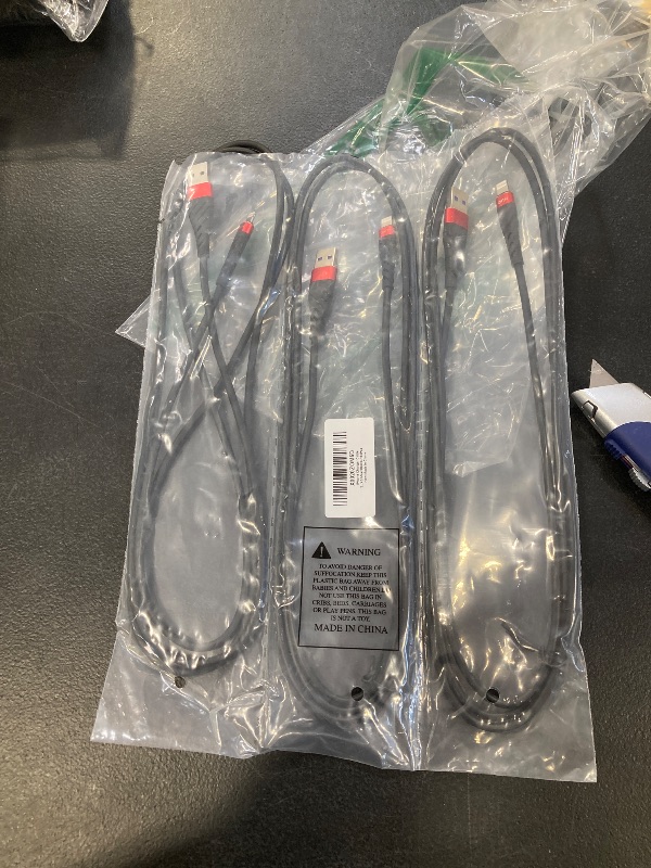 Photo 1 of OIITH Apple MFi Certified iPhone Charger Cable 3 Pack 6 Ft, Long Lightning Charging Cord, Fast 2.4A iPhone USB Cord Compatible with iPhone12/11/XS/Max/XR/X/8/8P/7P/6