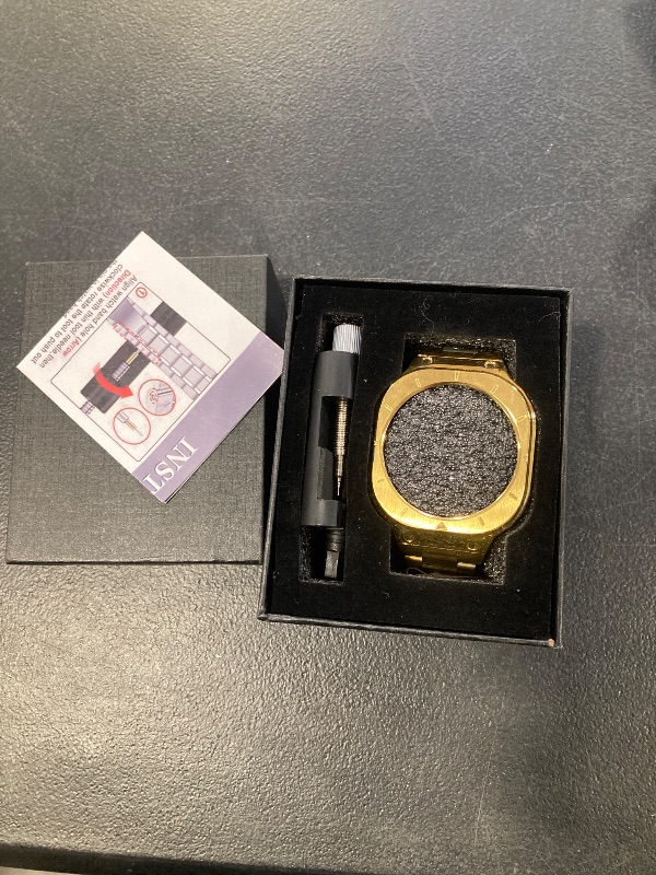 Photo 1 of ITEM IS MISSING LINKS ---------------------------------SUPLINK Stainless Steel Case and Band Compatible with Samsung Galaxy Watch Ultra Bands Men(2025/2024),Rugged Protective Case Bumper Metal Adjustable Bands for Samsung Watch Ultra Band 47mm,Gold
