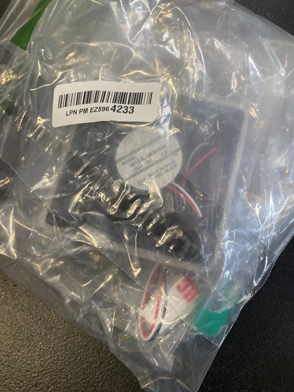 Photo 1 of 3612JL-04W-S49 DA81-06013A Refrigerator Evaporator Fan Motor Replacement for Samsung RF28HFEDBSG/AA-00 etc, Replace DA31-00287A, U92C12MS1B3-52,AP5914786, PS9603956, 3967908, EAP9603956.