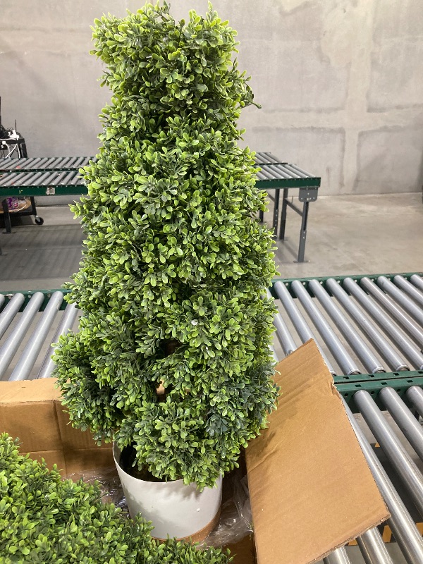 Photo 1 of Artificial Tree Set of 2 white pot- 3 ft- READ CLERK NOTES