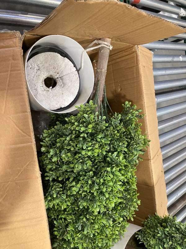 Photo 1 of Artificial Tree Set of 2 white pot- 3 ft- READ CLERK NOTES