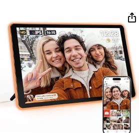 Photo 1 of ApoloSign Neon Light Digital Picture Frame - 10.1" HD Display | AI Color-Changing LED Strip Digital Photo Frame | Quick Share Photos/Videos, Easy Setup in Frameo App | Best Digital Frame for Gifting
