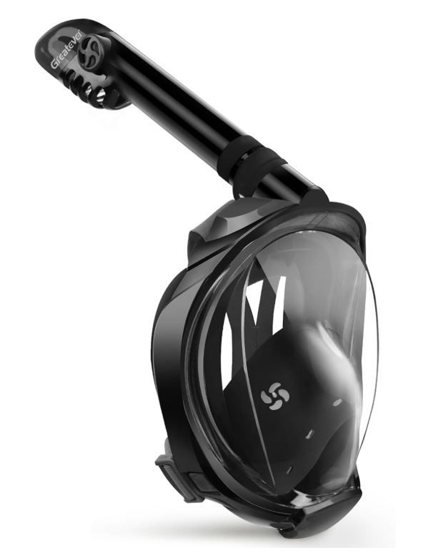 Photo 1 of Greatever G2 Full Face Snorkel Mask with Latest Dry Top System,Foldable 180 Degree Panoramic View Snorkeling Mask with Camera Mount,Safe Breathing,Anti-Leak&Anti-Fog

