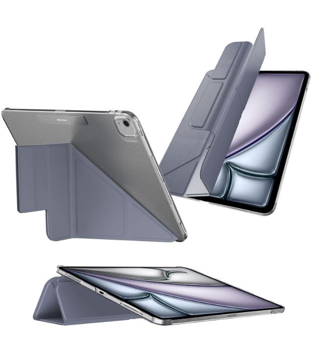 Photo 1 of MAGEASY Case for 2025 M3 & 2024 M2 iPad Air 13” - Folio Case with Multi-fold, Multi-Angle Stand, Apple Pencil Holder, Stain-Resistant - Facet | Alaskan Blue
