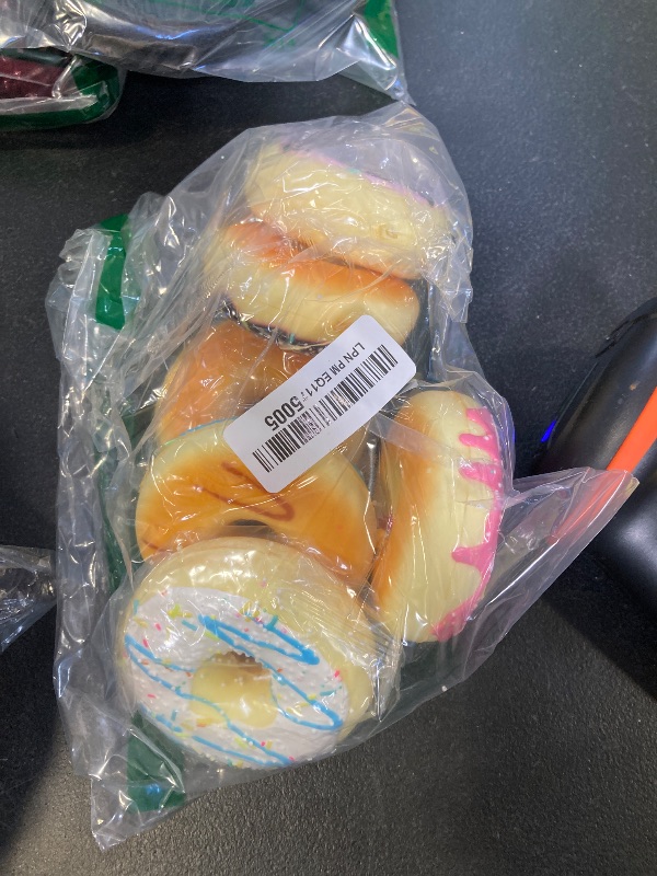 Photo 1 of MOLUMIX 6 Pcs Fake Donuts, Realistic Artificial Fake Doughnut Model Photography Props Home Decoration