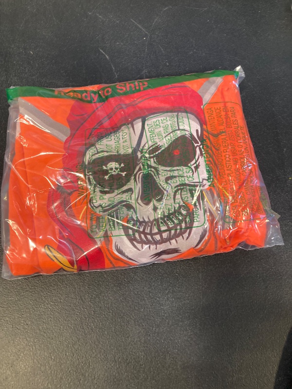 Photo 1 of 2XL-ORANGE- Halloween Pirate Skull Apparel Pirate Mom T-Shirt - Women's Black V-Neck Short Sleeve Halloween Costume Tee -