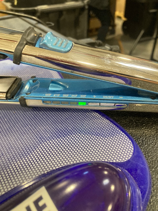 Photo 1 of BabylissPRO Nano Titanium Prima Ionic Hair Straightener, Curl and Straighten Hair With One Professional Tool, Blue