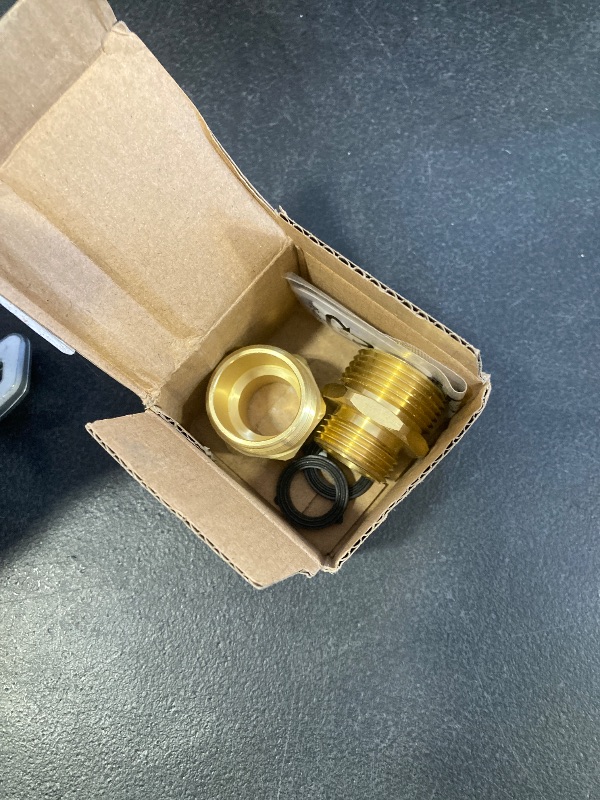 Photo 1 of 3/4” GHT Male x 1” NPT Male Connector, Brass Garden Hose Fitting Adapter, Industrial Metal Brass Garden Hose to Pipe Fittings Connect (2 Pack)