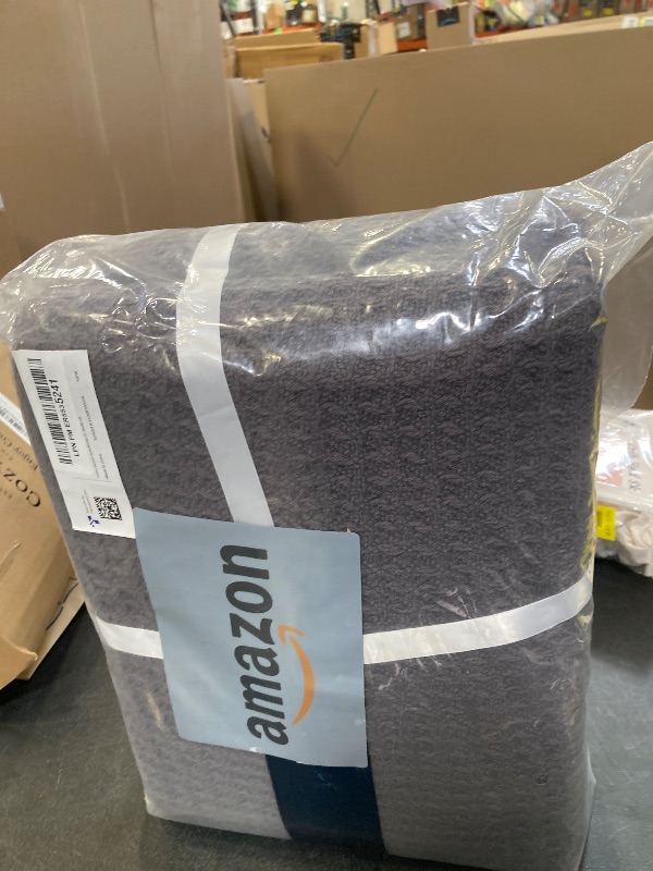 Photo 1 of Bedsure Gentlesoft 100% Cotton Blanket Queen Size for Bed - Breathable and Soft, Waffle Weave Blanket for Summer, Thick Cozy Fall Blankets for Women Gift, Dark Grey, 90x90 Inches