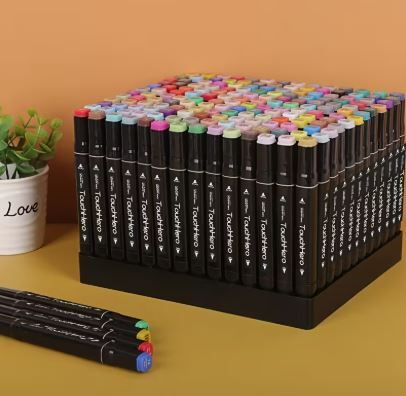 Photo 1 of Professional Art Markers Set - 262 Colors Dual Tip Coloring Markers with Quick-Drying Ink - Coloring Markers for Artists, Students, Bullet Journals - Perfect for School, Office, Art Studio & Home DIY