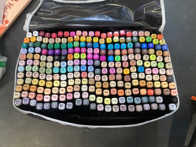Photo 1 of Professional Art Markers Set - 262 Colors Dual Tip Coloring Markers with Quick-Drying Ink - Coloring Markers for Artists, Students, Bullet Journals - Perfect for School, Office, Art Studio & Home DIY