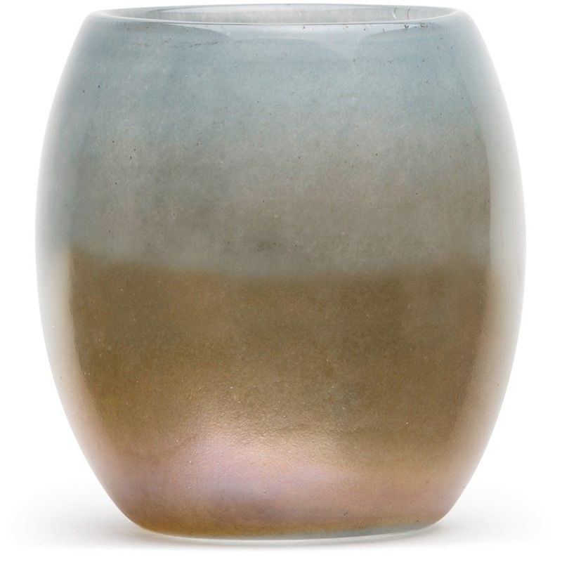 Photo 1 of Dynasty Gallery 4" Art Glass Glisten + Glass Votive Candle Holder (Sandstone White)