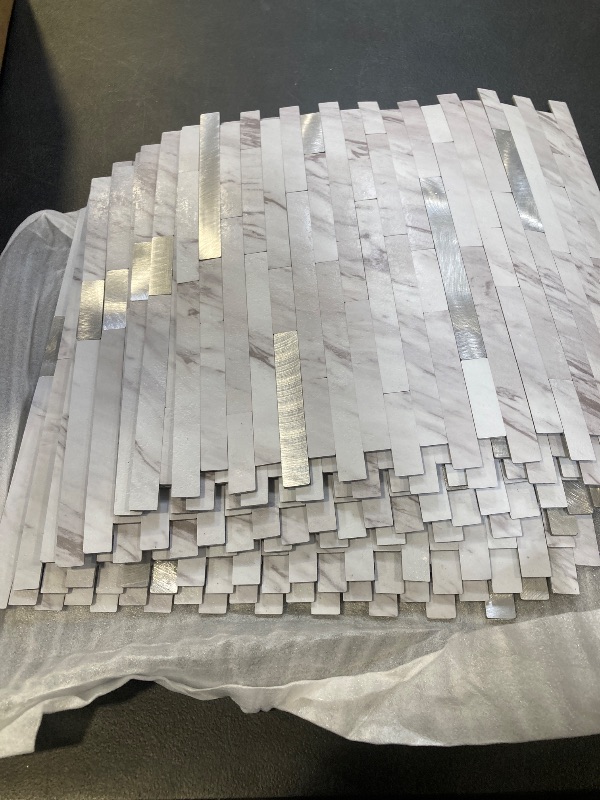 Photo 1 of Midcard 10 Sheets Peel and Stick Backsplash PVC Wall Tile,for Kitchen Backsplash
