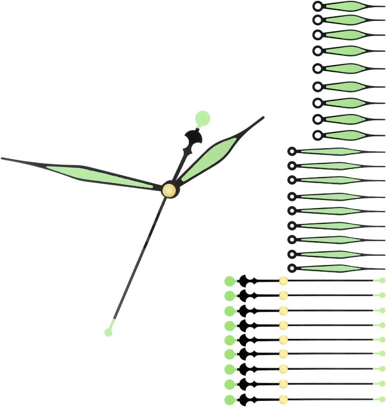 Photo 1 of 10 Sets Rectangular Black Clock Hands Kit, Aluminum in Quartz Clock Needles Replacement Repair Kit, Mechanism Accessories (7/7.3/5.4cm,2.75/2.87/2.12inch, Pack, 10)
