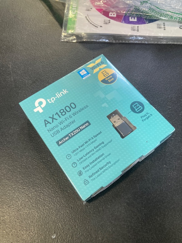 Photo 1 of TP-Link Nano USB WiFi 6 Adapter for PC(Archer TX20U Nano) - AX1800 2.4G/5G Dual-Band Wireless Network Transceiver Adapter for Desktop PC, OFDMA, MU-MIMO, WPA3, Travel Size, Supports Windows 11/10