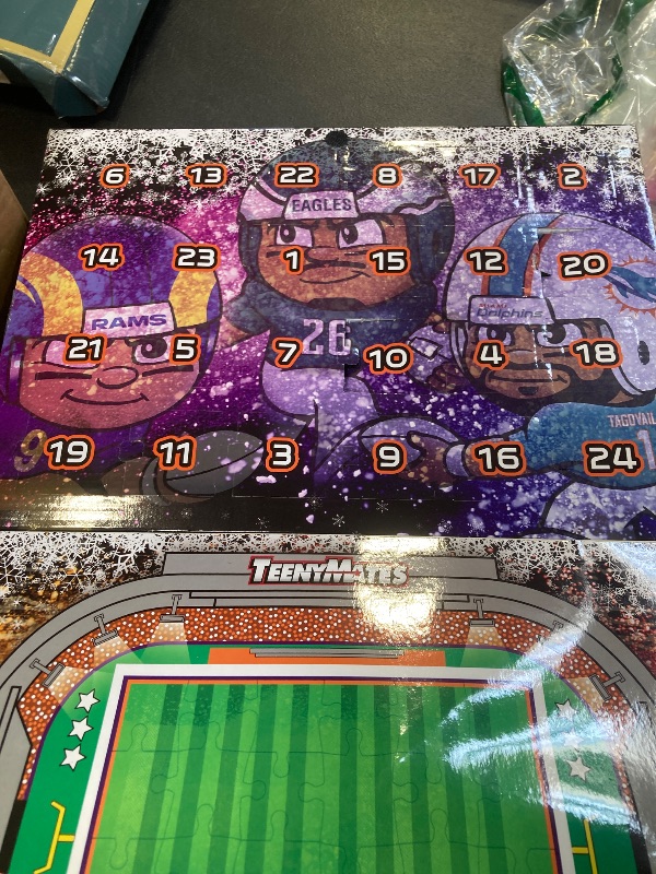 Photo 1 of Party Animal Teenymates NFL 2024 Series 13 NFL Advent Calendar, 24 Figures, 1 Inch Tall, Team Colors