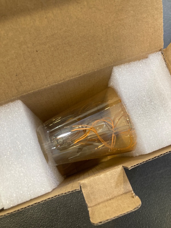 Photo 1 of 2 Pack E26 Vintage LED Edison Bulbs 60W Equivalent, Dimmable Vintage Light Bulbs Amber Warm 2200K, ST58 Antique Decorative 6W LED Bulbs for Farmhouse Pendant, Modern Ceiling Fixtures, 400LM, CRI90+