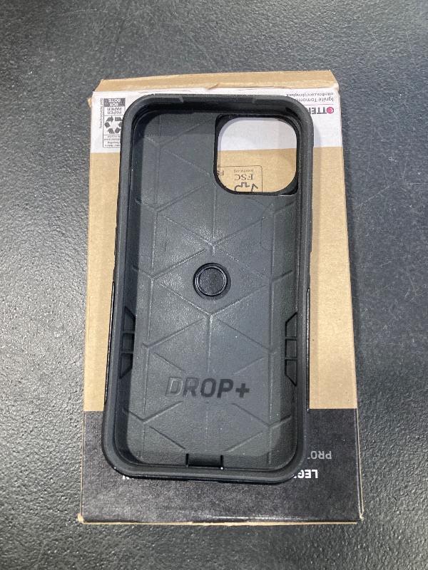 Photo 1 of OtterBox iPhone 16e, 15, 14, & 13 Commuter Series Case - Black, Slim & Tough, Pocket-Friendly, with Port Protection