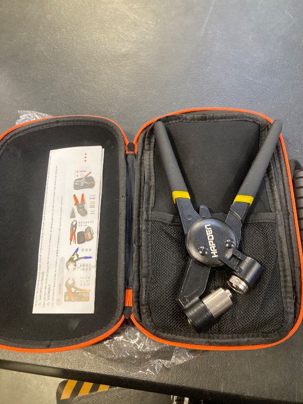Photo 1 of HAPDEN Grommet Tool Kit 1/2 1/4 3/8 Multi-Size Hole Punch, 600 Pcs Heavy Duty Grommets Tool Kit, Eyelets and Grommets for Tarps, Fabric Rings, Leather, Tents, Vinyl, Canvas and so on