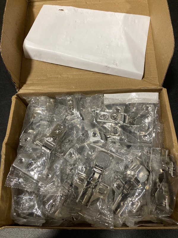 Photo 1 of KONIGEEHRE 20 Pack Soft Close Cabinet Door Hinges for 1/2" Partial Overlay Cupboard, 100 Degree Opening Angel, Stainless Concealed Kitchen Cabinet Hinges with Mounting Screws and Manual