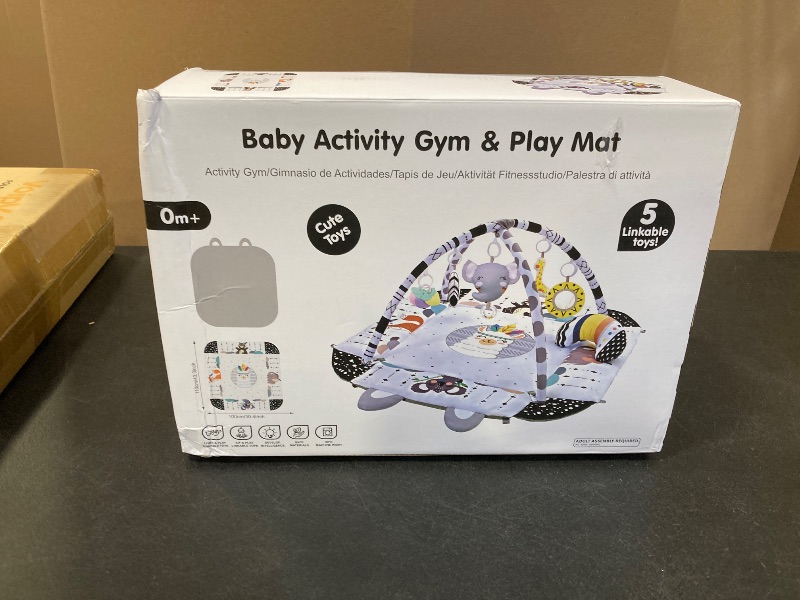 Photo 1 of TFDER Baby Gym Play Mat, 8-in-1 Tummy Time Mat & Activity Gym, Washable Ball Pit, Infant Play Mat with Detachable Toys for Sensory Exploration and Motor Skill Development