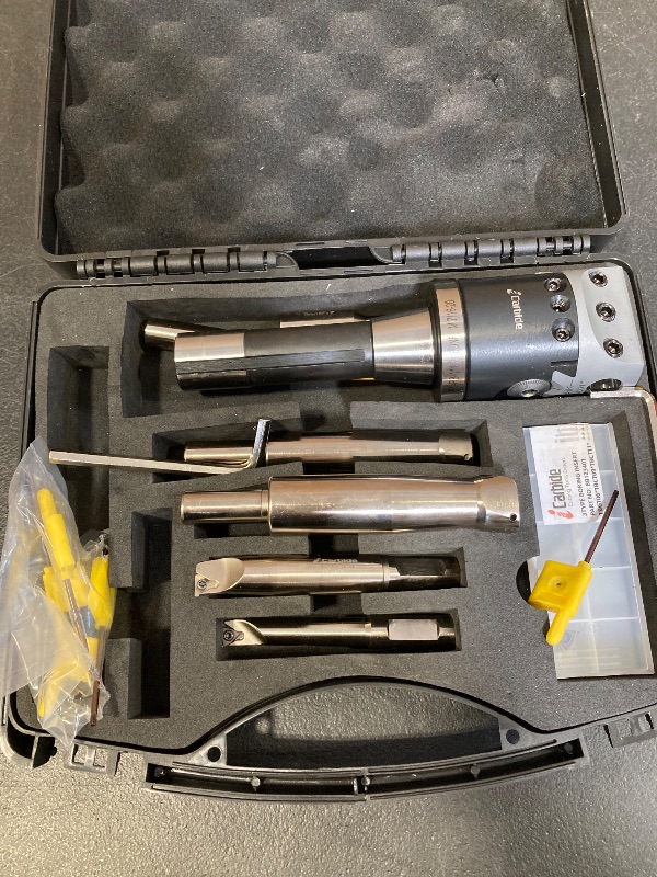 Photo 1 of iCarbide R8 Boring Head 2Inch and 1/2 Shank Boring Bar 6pcs Set (Inserts Included) 1/2" - 4"