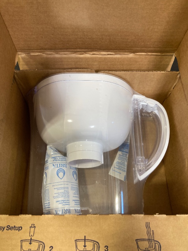 Photo 1 of Brita Large Water Filter Pitcher for Tap and Drinking Water, Includes 1 Standard Filter, BPA-Free, Lasts Two Months, 10-Cup Capacity, Bright White