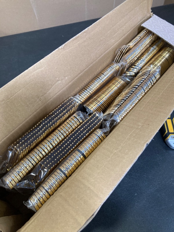 Photo 1 of Supernal 360pcs Gold Plastic Silverware Heavy Duty Disposable Cutlery Gold flatware Sets Include 120 Forks, 120 Knives, 120 Spoons, Suitable for Party, Birthday, Wedding