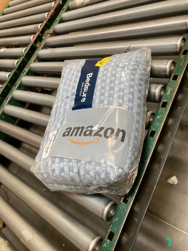 Photo 1 of Bedsure Cooling Cotton Waffle King Size Blanket - Lightweight Breathable Summer Blanket of Rayon Derived from Bamboo for Hot Sleepers, Luxury Throws for Bed, Couch and Sofa, Fog Blue, 104x90 Inches