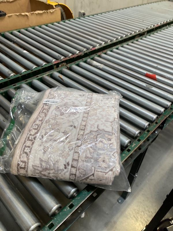 Photo 1 of 4x10 Hallway Wide Runner Rug: Washable Oriental Soft Area Rug for Living Room Bedroom Stain Resistant Low Pile Carpet for Entryway Ktichen Thin Non Slip Floor Mat for Bathroom Dining Room(Beige,4x10)