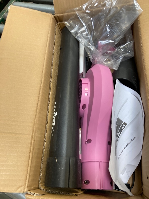 Photo 1 of SOYUS Leaf Blower, 20V Leaf Blower Cordless with 2x2.0Ah Battery and Charger, 150 MPH Electric Leaf Blowers with Two-Speed Mode, Blowers for Lawn Care, Debris Dust Cleaning?Pink?