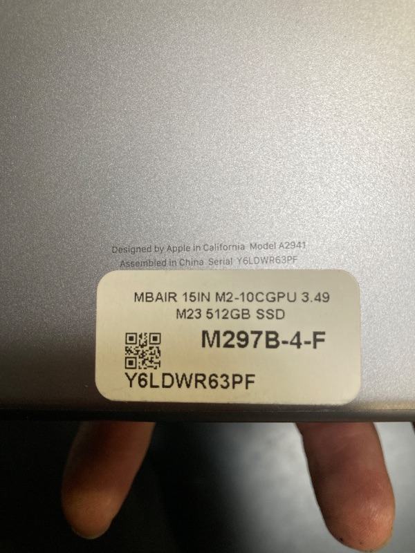 Photo 1 of 2023 Apple MacBook Air with Apple M2 Chip with 8-Core CPU/10-Core GPU (15-inch, 8GB RAM, 512GB SSD Storage) (QWERTY English) Space Gray (Renewed Premium)